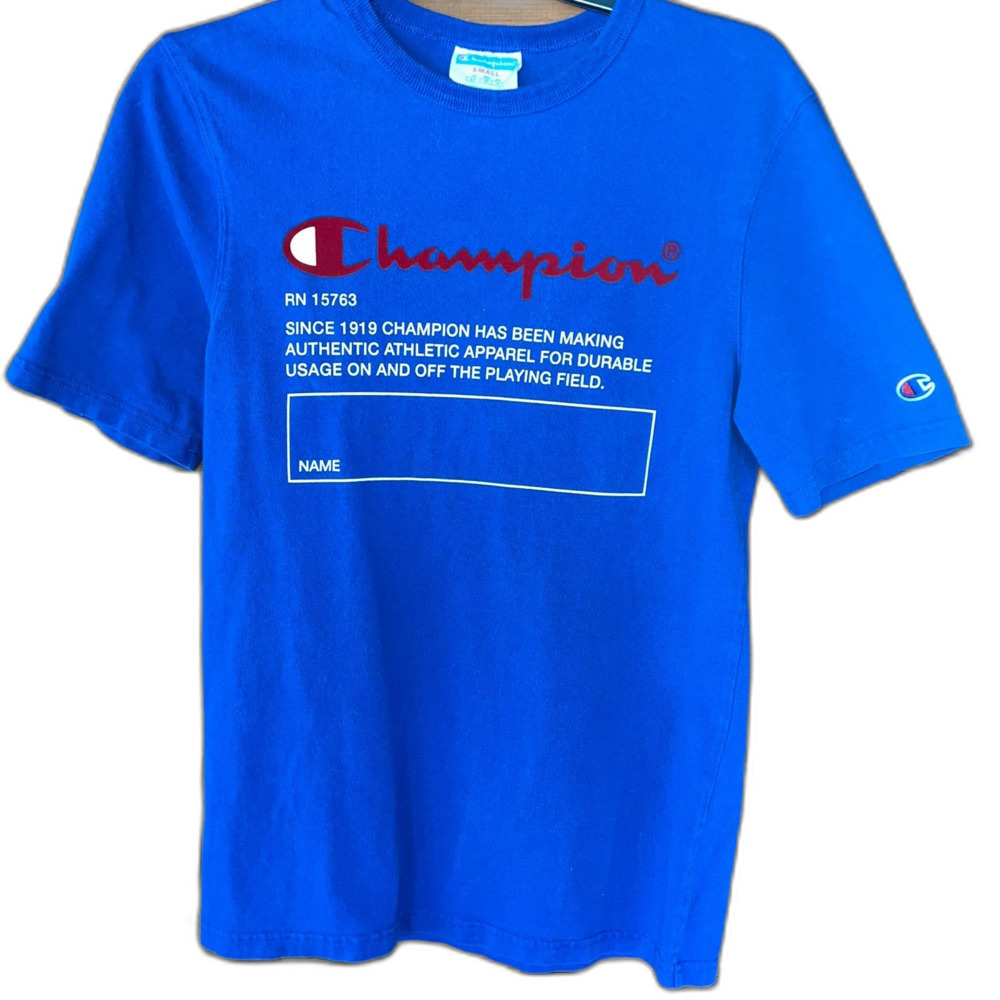 Vintage Champion Athletic Tshirt Small Size Big Logo Champion Shirt